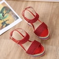 thumbnail image 4 of SACFOF Womens Wedge Sandals Ankle Strap Espadrille Wedge Heels Sandals Peep Toe Gladiator Platform Casual Dressy Sandals, 4 of 6