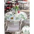 thumbnail image 5 of Outdoor Tablecloth with Umbrella Hole for Patio/Picnic/Party/Camping, Green Eucalyptus Leaves Waterproof Table Cloth Round Cover Washable, Summer Botanical Watercolor Daisy (Dia 60"), 5 of 8