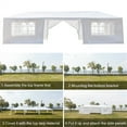 thumbnail image 2 of Gazebo Tent on Clearance, 10' x 30' Outdoor Backyard Tent for Parties, Upgraded White Wedding Tent with 8 Side Walls, Patio Canopy Tent BBQ Shelter Pavilion for Poolside Catering, L2335, 2 of 10