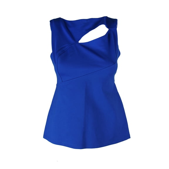 Alfani Womens Blue Sleeveless Cut-Out Top 2