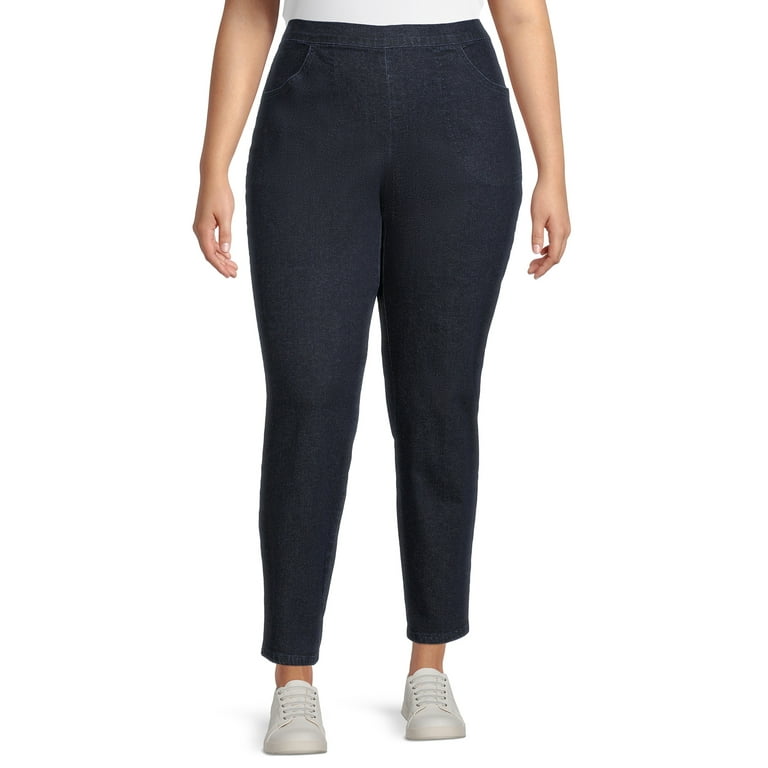 Just My Size Women's Plus Size 2 Pocket Pull On Pant, 2-Pack
