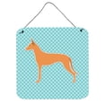 thumbnail image 1 of Pharaoh Hound Checkerboard Blue Wall or Door Hanging Prints, 1 of 1