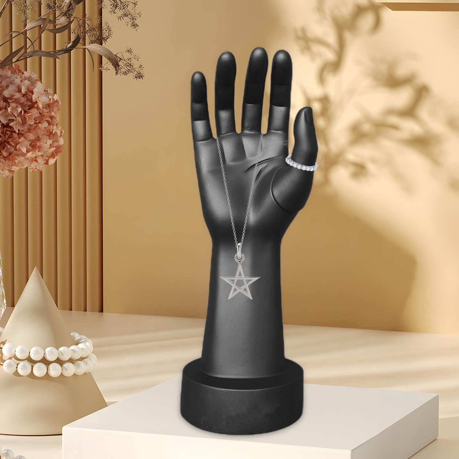 Milageto Male Mannequin Hand Black Jewelry Organizer for Watch Gloves Photograph Prop