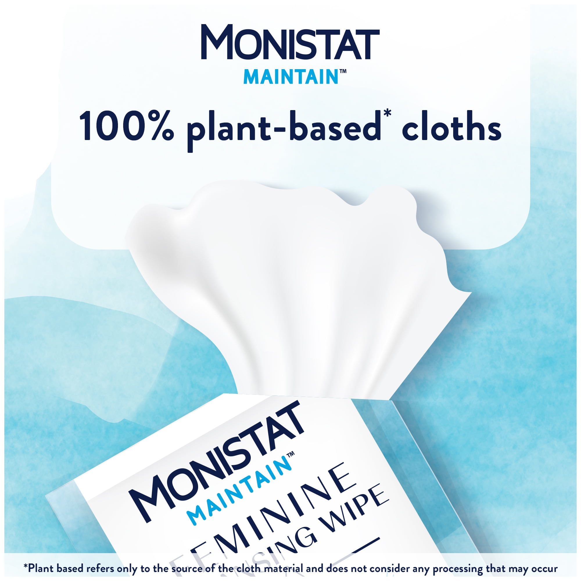 (6 pack) Monistat Maintain Feminine Wipes with Boric Acid for Feminine Care, Fragrance Free, 12 Ct