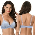 thumbnail image 4 of Curve Muse Women's Plus Size Push Up Add 1 Cup Underwire Perfect Shape Lace Bras-2Pk-Lt Blue,Rust-42D, 4 of 6