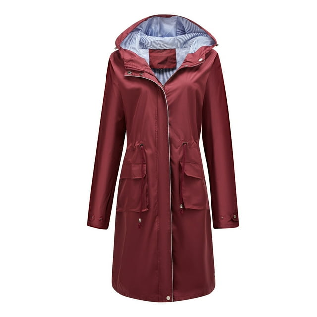 Dvkptbk Veste à Capuche pour Femmes, Imperméable, Coupe-Vent, en Liquidation