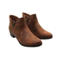 thumbnail image 3 of SUN STONE Womens Brown Breathable Non-Slip Abby Round Toe Block Heel Booties 9.5 M, 3 of 10