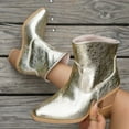 thumbnail image 5 of Women's Ankle Boots Fashion Heel On Synthetic Leather Pointed Toe Casual Dress Booties for Fall Winter Comfort, 5 of 8