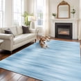 thumbnail image 2 of Large Area Rugs for Living Room Bedroom, Light Blue 5'x8' Rug Washable Carpet Runner Indoor Outdoor, Modern Abstract Art Ombre Striped Non Slip Floor Mats Rug for Kitchen, Bathroom, 2 of 8