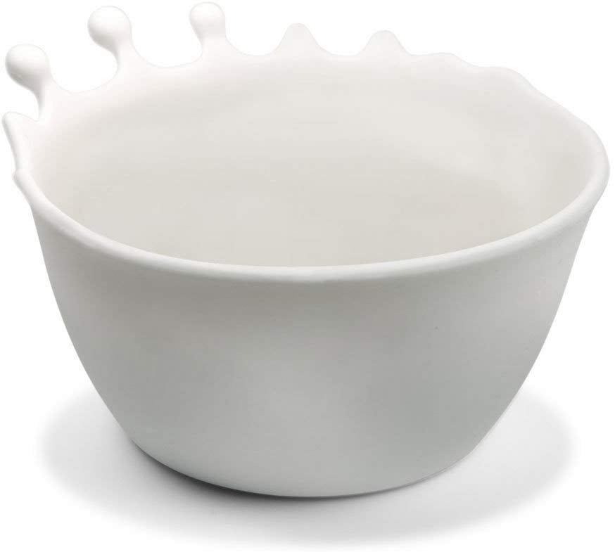 Fred & Friends Spilt Milk Splash Bowl For Cereal, White