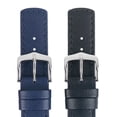 thumbnail image 4 of Hirsch Runner Leather Watch Strap - Black - L - 20mm - Silver Buckle - Water Resistant, 4 of 9
