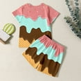 thumbnail image 5 of Tiijoy Girls Summer Outfits Ice-Cream Print Short Sleeve T Shirt Shorts Set, Sizes 2-12, 5 of 5