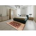thumbnail image 4 of Ahgly Company Indoor Square Mid-Century Modern Red Oriental Area Rugs, 8' Square, 4 of 6