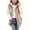 Khaki, variant on Goodw7 Girls Flannel Fleece Sleeveless Hooded Vest, Zip Up Waistcoat with Pockets, Soft Lightweight Coat for Cool Evenings and Nights