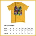thumbnail image 5 of Tee Hunt Stare of The Wolf T-Shirt Dean Russo Colorful Neon Animal Men's Tee, Yellow, 4X-Large, 5 of 5