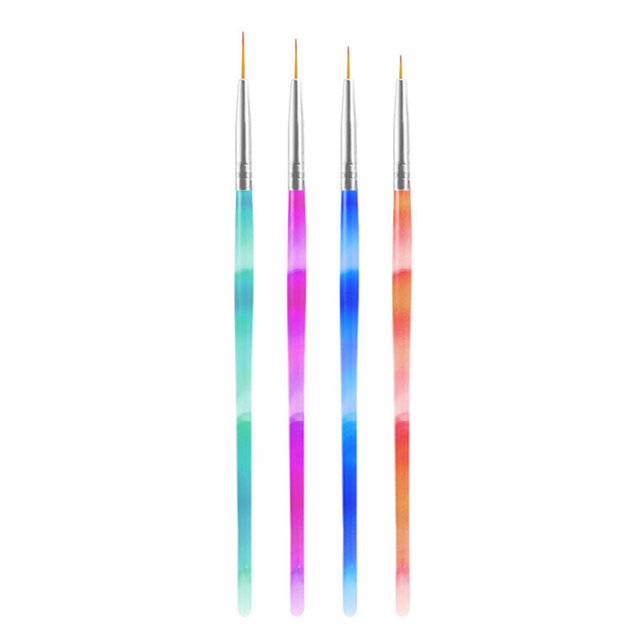 Pinceles delineadores para uñas, herramientas de diseño para pintar uñas en gel, rotuladores para dibujar uñas para rayas largas 2507