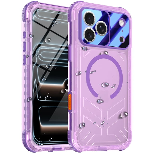 Funda de teléfono Mangix para iPhone 17 Pro Max, resistente al agua, color morado