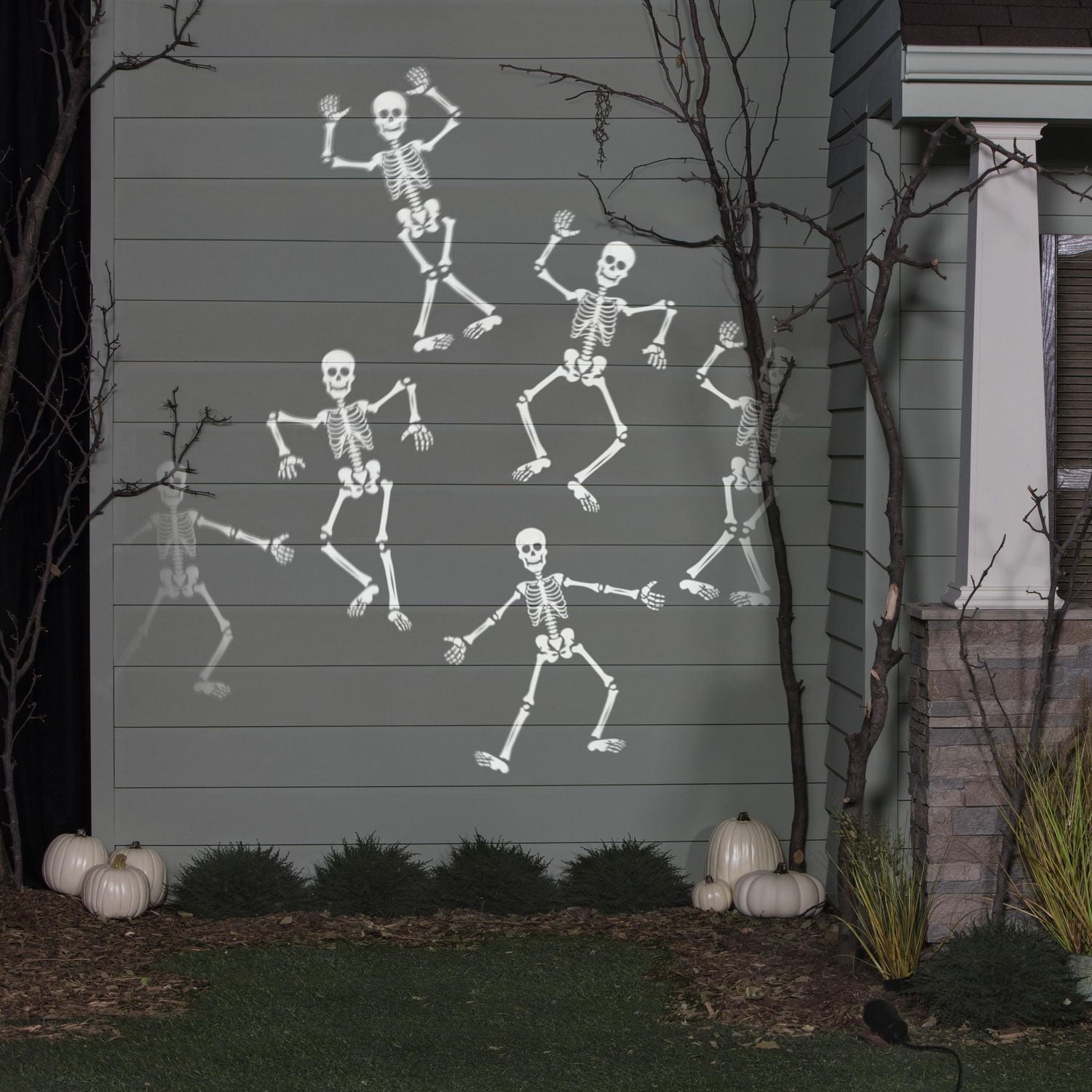 Projection Lightshow Whirl-a-Motion Squelettes (Blanc)