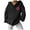 A03-Black, variant on Xudanell Cute Hoodies for Teen Girls Loose Fit Pink Hoodie Baggy Long Sleeve Graphic Sports Shirts Sweatshirts for Women Trendy Black XL