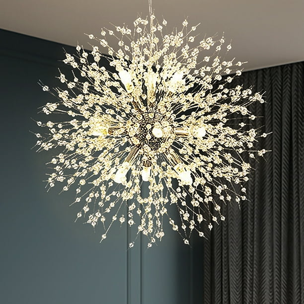 12 Light 9 Large Modern Chandeliers Led Firework Pendant Lighting 21 6inch 19 7inch Dandelions Crystal Ceiling Fixtures For Dining Room Bedroom Bathroom Kitchen Com 9 Light Large Modern Chandeliers Led, How To Make Bubbles Chandelier In Minecraft Water And Fireworks