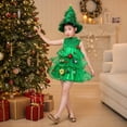 thumbnail image 4 of Christmas Tree Costume， Elf Dress， Green Christmas Tree Dress for Holiday Party Outfit Elf Dress Christmas Costumes Cosplay Outfit Christmas Dress Up Festive Role Play Seasonal Celebrations, 4 of 9