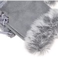 thumbnail image 4 of Mujeres Adolescente Clásico Invierno Cálido Piel de Conejo Manos Muñeca Calentador Mitones (Gris) JAMW Sencillez, 4 of 5