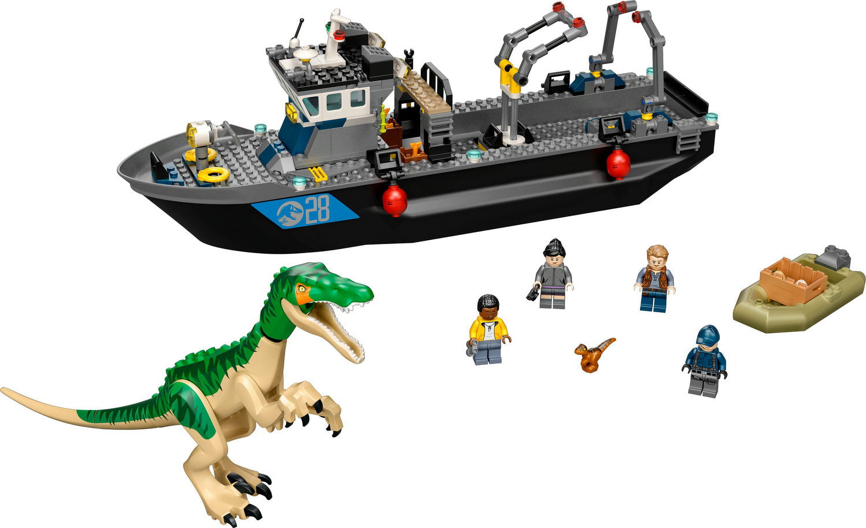 LEGO Jurassic World Baryonyx Dinosaur Boat Escape 76942 Building Toy Playset (308 Pieces)