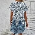 thumbnail image 4 of Tdoqot Womens Dresses Floral Loose Fit Boho Short Sleeeve Midi Dresses Summer 2024 Casual Dresses Navy, 4 of 6