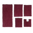 thumbnail image 2 of Home Weavers Fantasia Bath Rug 100% Cotton Non-Slip Bathroom Rug Set Machine Washable Bathroom Rug, Bath Rug, Bathroom Rug, Runner, U Shaped Contour, Red Color 5 Piece Bath Rug set, 2 of 6