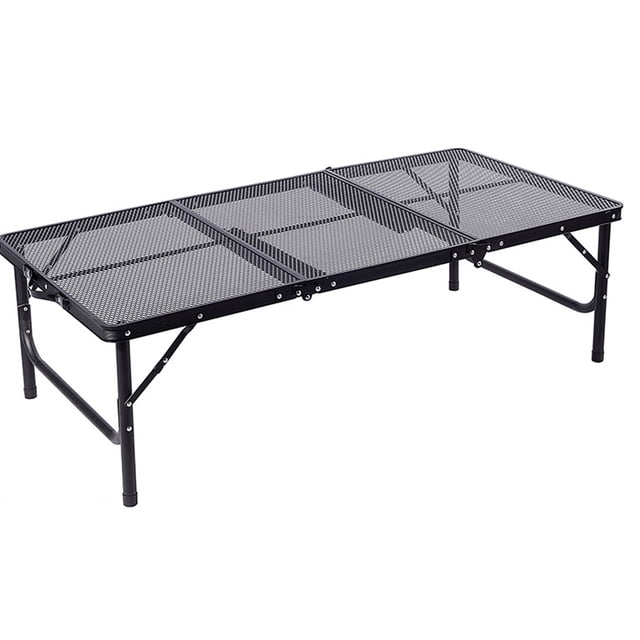 Camping Folding Table Portable Tri-fold Outdoor Table Adjustable Heights Foldable