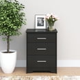 thumbnail image 4 of Prepac Coal Harbor Modern Tall 3-Drawer Bedroom Nightstand, Black, 4 of 6