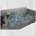 thumbnail image 6 of Floral Soft Flannel Fleece Throw Blanket, Natural Theme Lily Flower Patterns Blossoms Buds and Leaves, Cozy Plush for Indoor and Outdoor Use, 70" x 90", Baby Pink Rose, by Ambesonne, 6 of 6