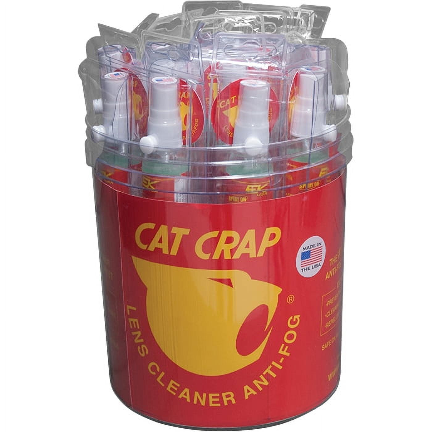 EK USA, Cat Crap Multi-Use Anti-Fog Spray, for any Optics, Coatings, Eyeglass Lens Cleaner, Spray On - 1 Ounce Bottle