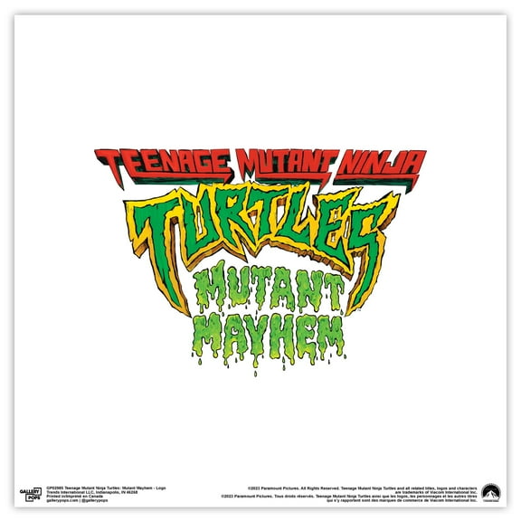 Gallery Pops Nickelodeon Teenage Mutant Ninja Turtles: Mutant Mayhem - Logo Wall Art, Unframed Version, 12" x 12"