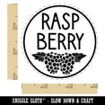 thumbnail image 2 of Raspberry Text with Image Flavor Scent Self-Inking Rubber Stamp Ink Stamper - Black Ink - Small 3/4 Inch, 2 of 7