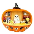 thumbnail image 2 of Halloween Pumpkin Bar Resin Figurine, Cute Ghost Bartender Tabletop Ornament, Whimsical Fall Decor for Mantel Shelf Coffee Bar Tiered Tray Halloween Party Gift, 2 of 6