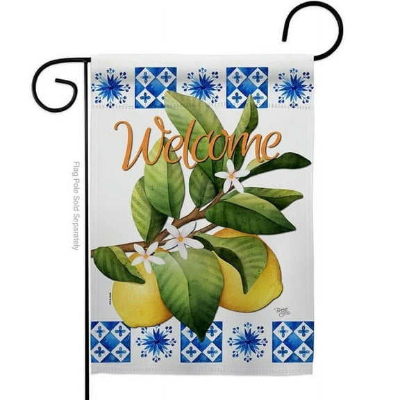 Breeze Decor G120249-BO 13 x 18.5 in. Lemons Food Fruit Garden Flag with Double-Sided Decorative Vertical Flags