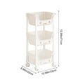 thumbnail image 4 of Xuniizn Rolling Cart Small Storage Cart – 3 Tier Rolling Utility Carts with Wheels, Multi-Purpose Utility Organizer for Kitchen, Bathroom, Bedroom, and Office, 4 of 7