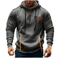 thumbnail image 3 of guisaled Tactical Hoodies for Men Quarter Zip Pullover Tops Long Sleeve Casual Cargo Hooded Sweatshirts American Flag Graphic Hoodies, 3 of 4