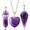 3pc Amethyst Necklace, variant on Purple Crystal Natural Stone Hexagonal Column Pendant Necklace
