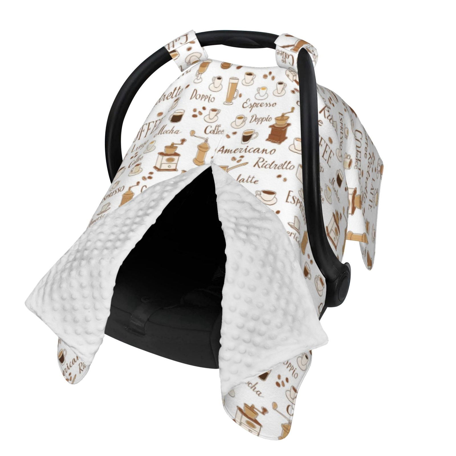 Naloa Coffee Baby Car Seat Cover, Breathable Baby Carrier Cover, Multiuse Baby Carrier Cover & Nursing Breastfeeding Cover