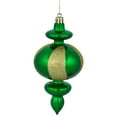 thumbnail image 3 of Northlight 8-Count Green Shatterproof Finial Christmas Ornaments, 6", 3 of 5