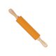 thumbnail image 3 of Rodillo de silicona ZHCH mango de madera maciza color naranja, 3 of 5