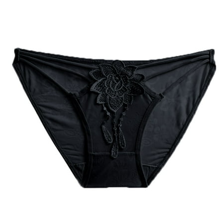 Ladies Soft Brief Underwear Lace G String Lingerie Breathable Dailywear Panties Lightweight Comfy Stretch Underpants