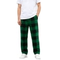 thumbnail image 3 of ibiyuan Mens Pajama Pants Set Cotton Lightweight Plaid Sleep & Lounge 3-Pack PJ Bottoms with Pockets and Button Fly, 3 of 9