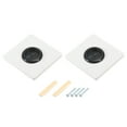 thumbnail image 1 of Placa de Pared con Grommet PC con Pasacables de Caucho de 1.2 Pulgadas Blanca 2 Pcs, 1 of 5
