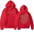 thumbnail image 1 of Sudadera con capucha cristiana "La fe vence el miedo", sudadera con capucha de Jesús de talla grande, ropa de calle de moda, jersey de algodón para hombres y mujeres., 1 of 5