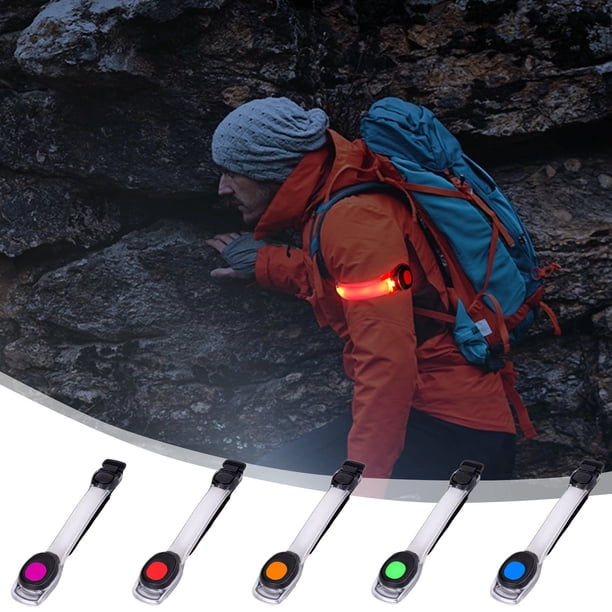 Banda luminosa LED para correr | Banda de seguridad nocturna de alta visibilidad para correr, ciclismo, senderismo | Silicona ajustable impermeable | Múltiples modos | Batería reemplazable | Talla