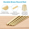 thumbnail image 4 of Uxcell 20 Pcs Tige Ronde en Laiton, 4mm x 4 Pouces, Cuivre, 4 of 5