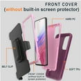 thumbnail image 4 of NIFFPD Samsung Galaxy A53 5G Case with Screen Protector Tough Rugged Shockproof Protective Phone Case with Belt-Clip Holster Wine&Pink, 4 of 6